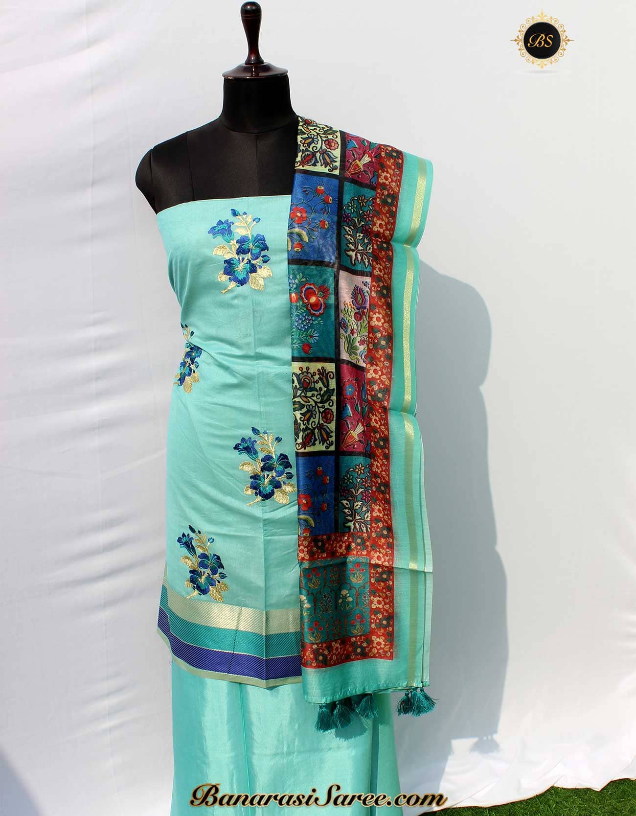Green Handloom Cotton Salwar Kameez and Green Handloom Cotton Salwar Suit  Online Shopping