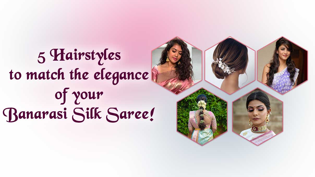 Pink Banarasi Saree Look Ideas with Jewellery, makeup and Hairstyle | Pink Banarasi  Saree designs - YouTube